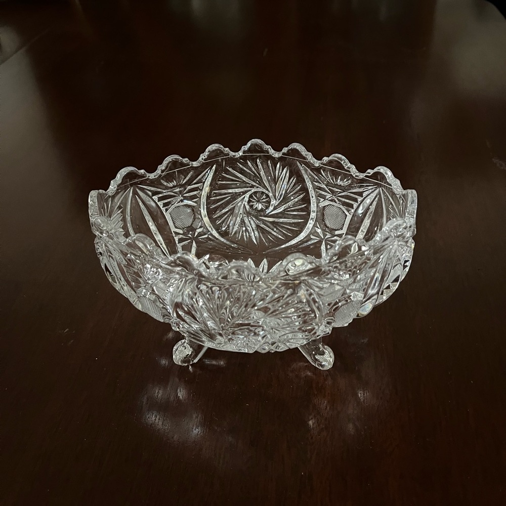 Vintage Crystal Decorative Bowl